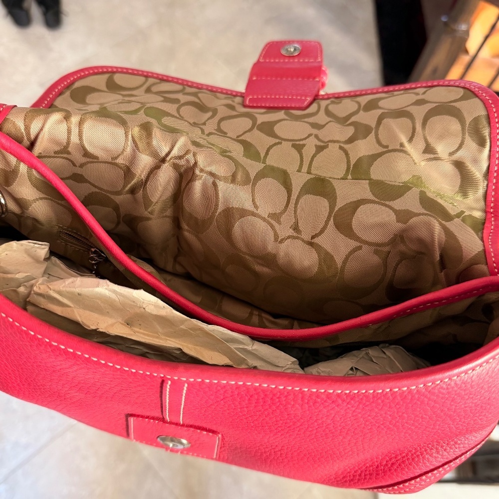 💕 RARE Vintage COACH Y2K SOHO RARE BARBIE PINK Fuchsia Shoulder Bag 4294 💕 - Picture 5 of 15